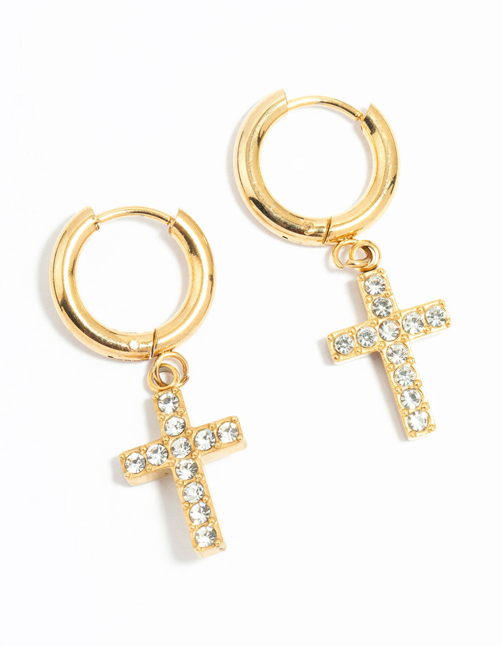 Cross Hoop Earrings