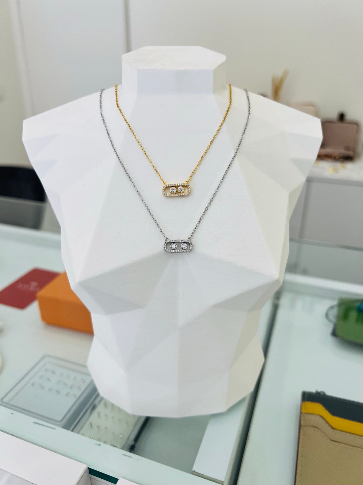 Aniela Strass Two Zircon Necklace