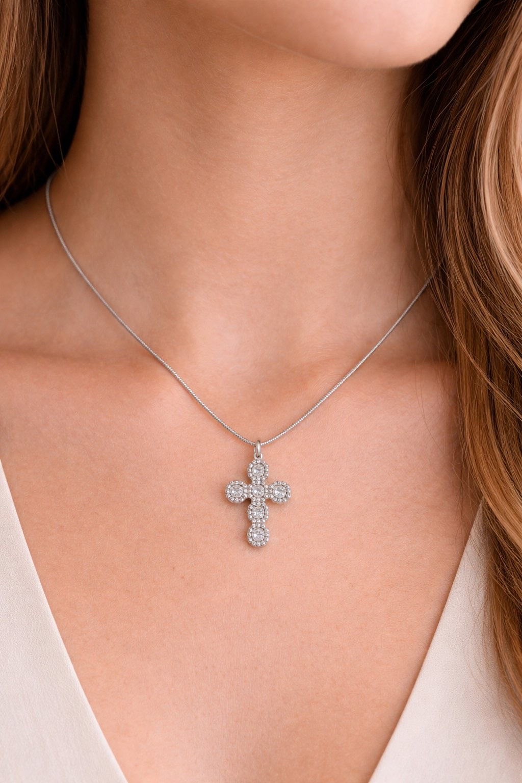 Riviera Cross Small Necklace