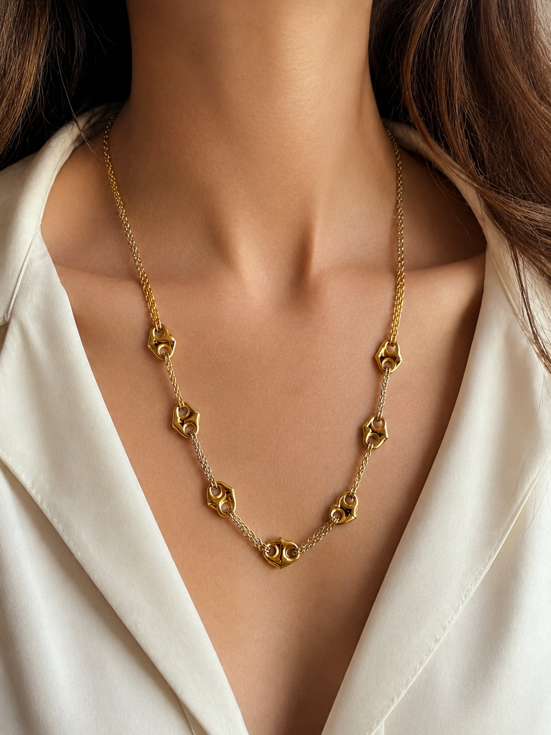 Hearts Double Necklace