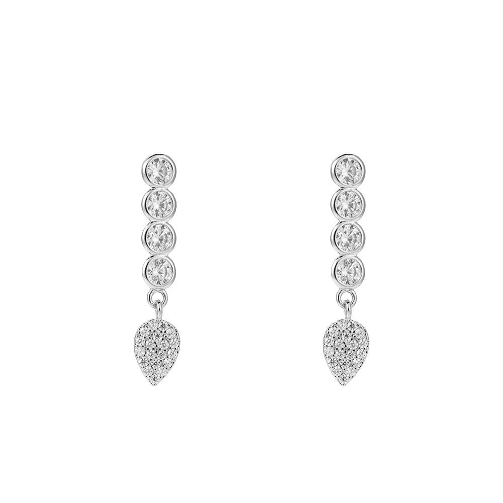 Crystal Leaf Earrings
