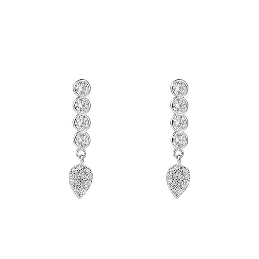 Crystal Leaf Earrings