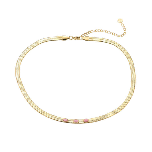 Snakeskin Rose Necklace