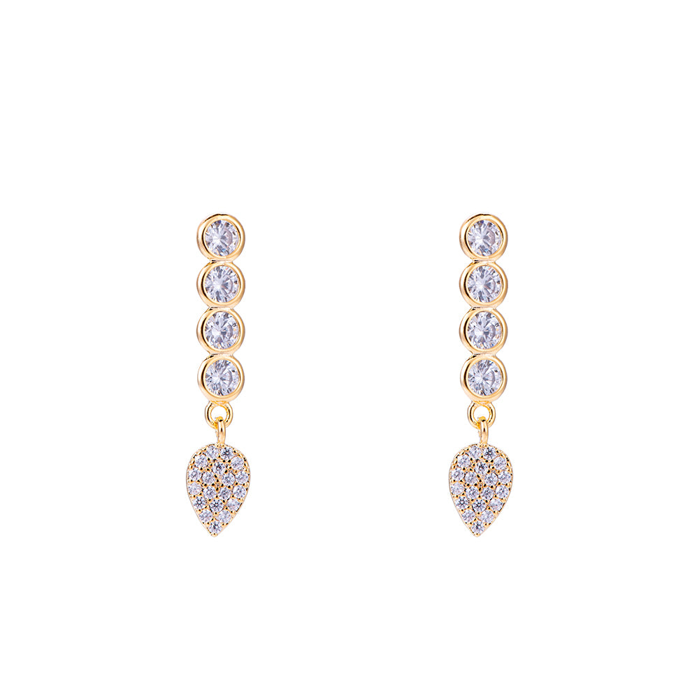 Crystal Leaf Earrings