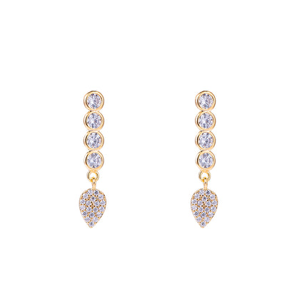 Crystal Leaf Earrings