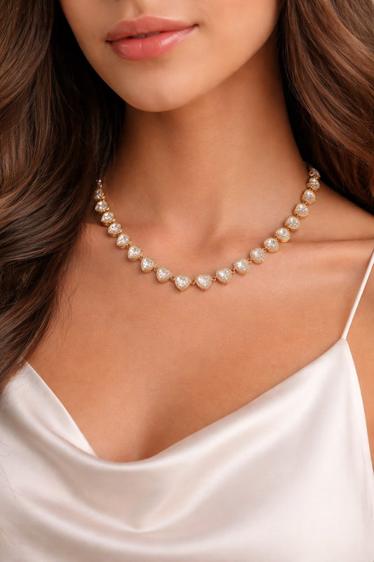 Riviera Big Hearts Necklace