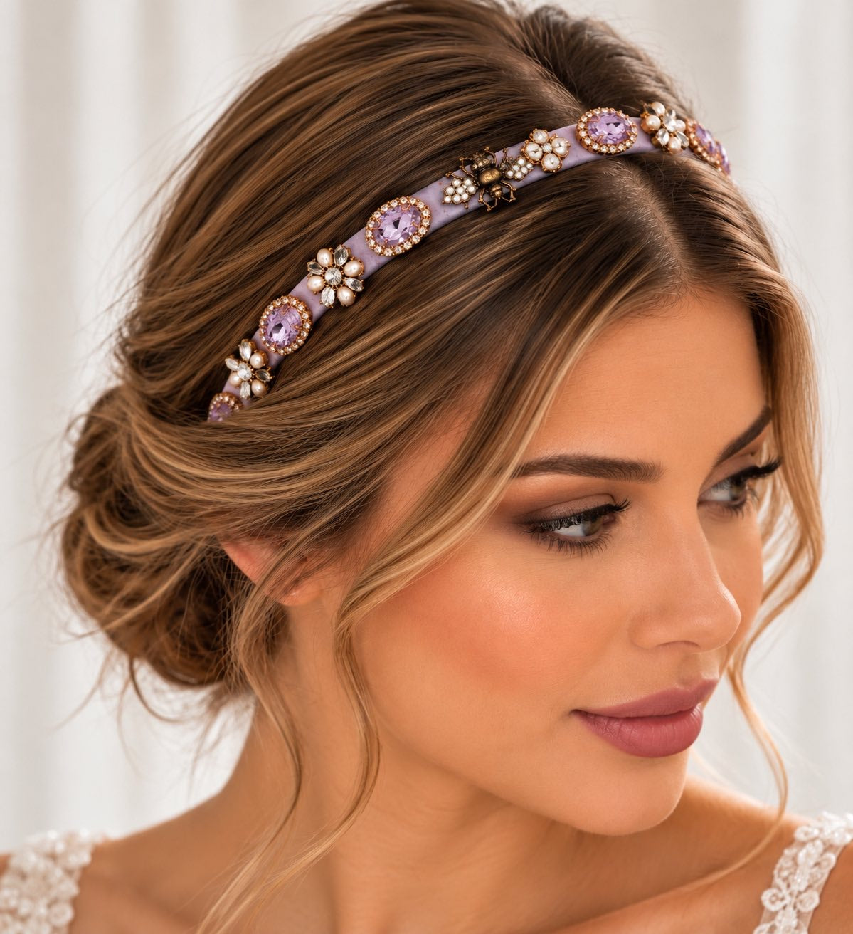 Purple Bee Headband