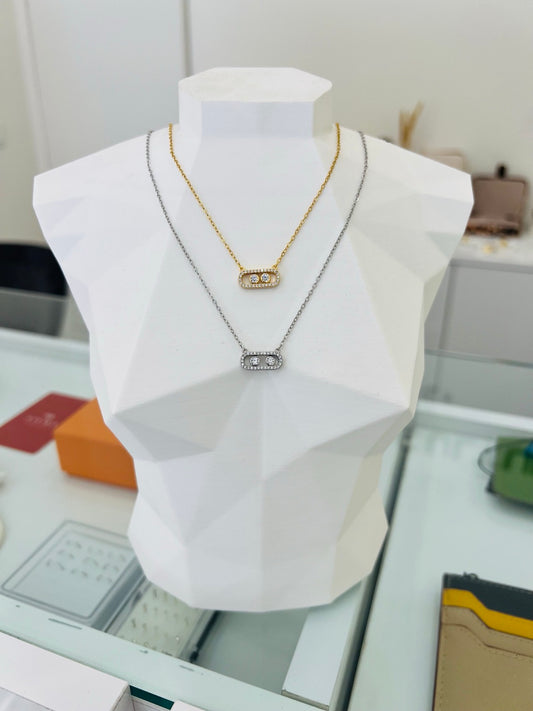Aniela Strass Two Zircon Necklace