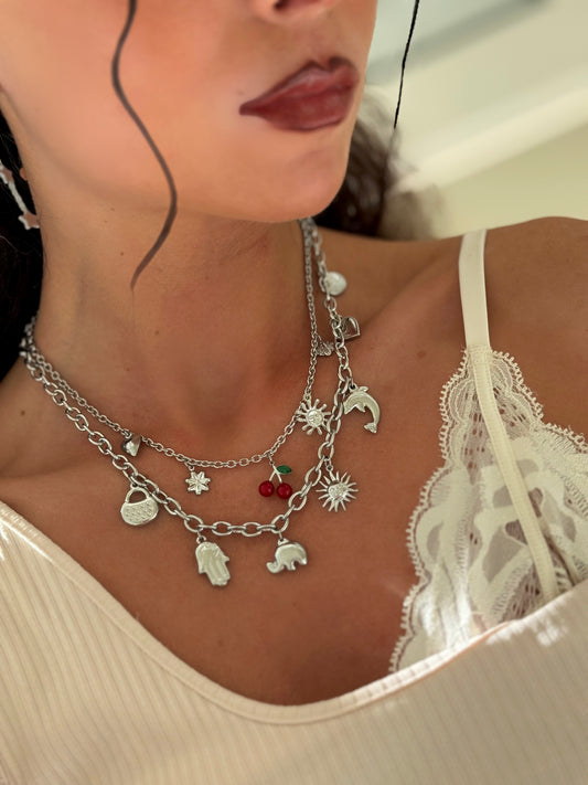 Cherry & Sun Necklace