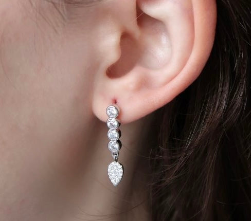 Crystal Leaf Earrings