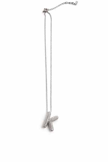 Bubble Strass Monograms  Necklace
