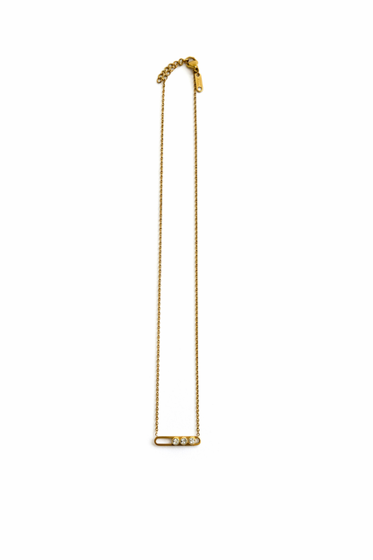 Aniela Thin/Three Zircon Necklace