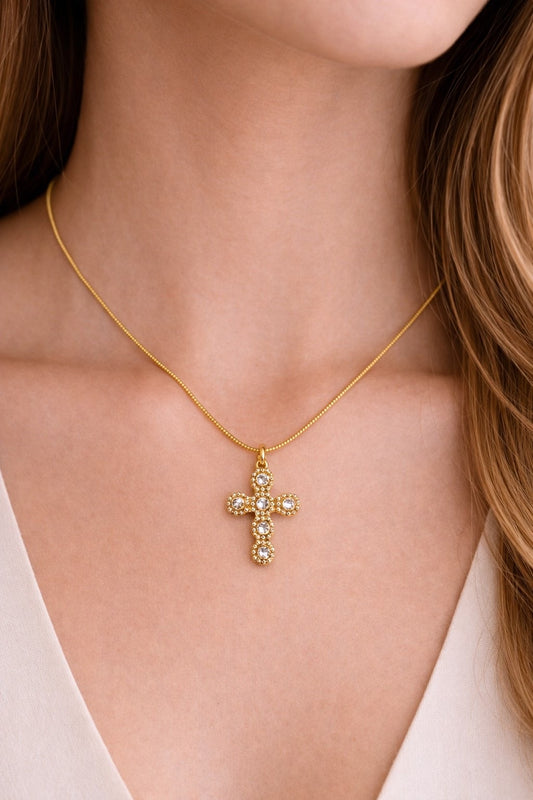 Riviera Cross Small Necklace