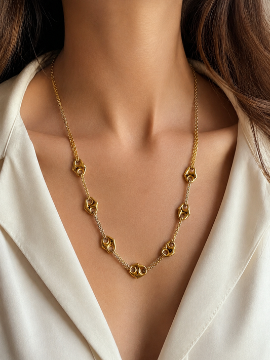 Hearts Double Necklace