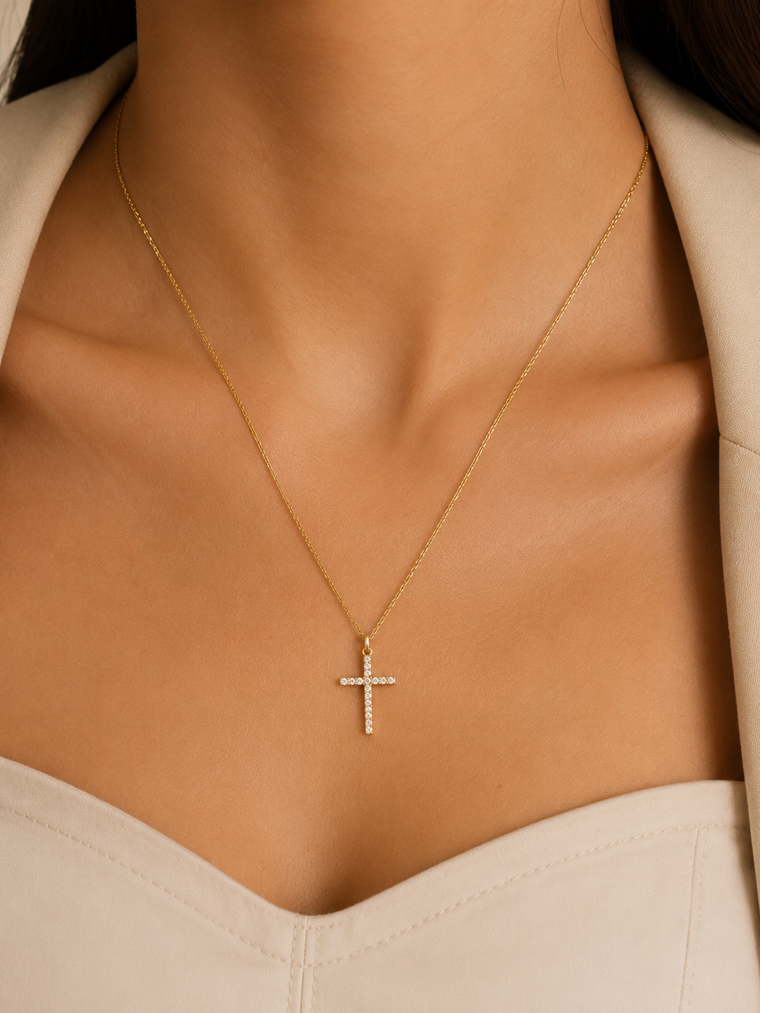 Slim Cross Necklace