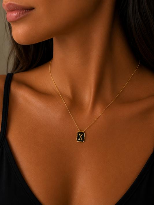 Knitted Monogram Necklace