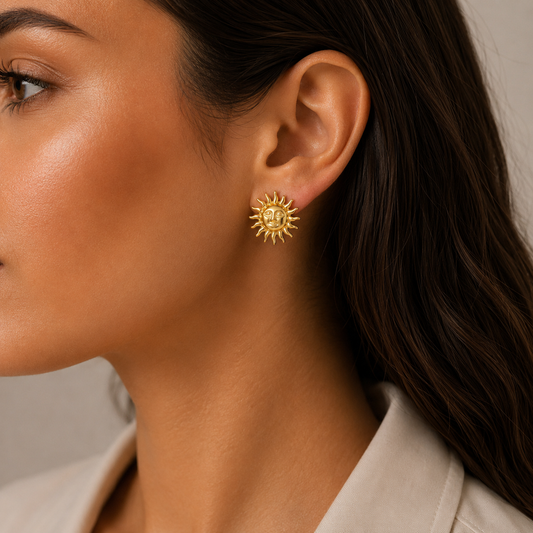 Sun Face Earrings
