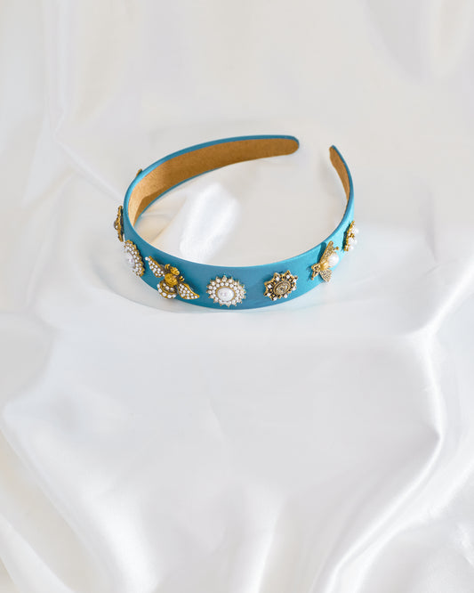 Merli Blue Bee Headband