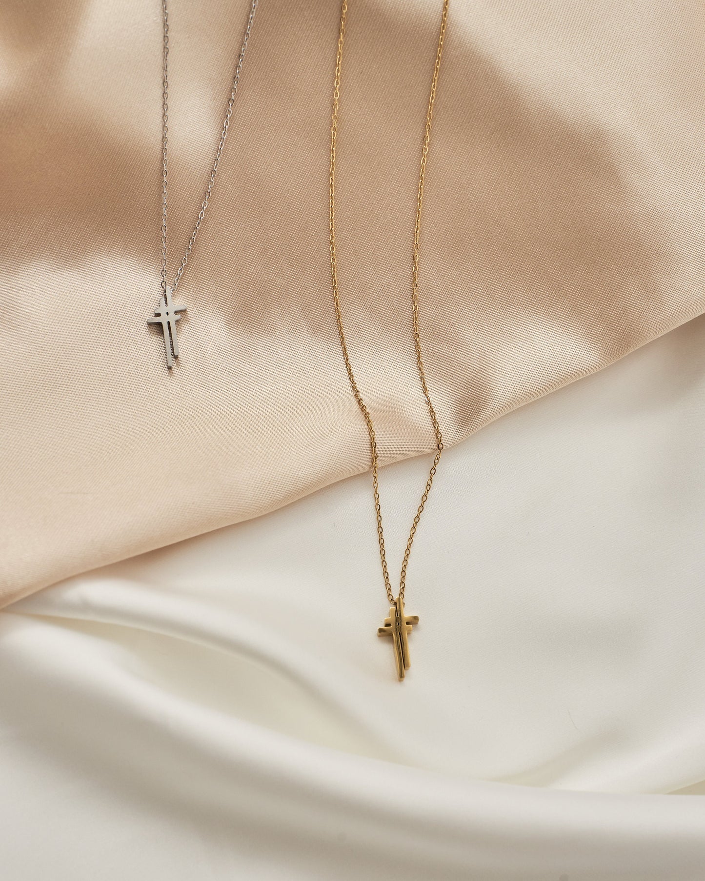 Double Cross Necklace