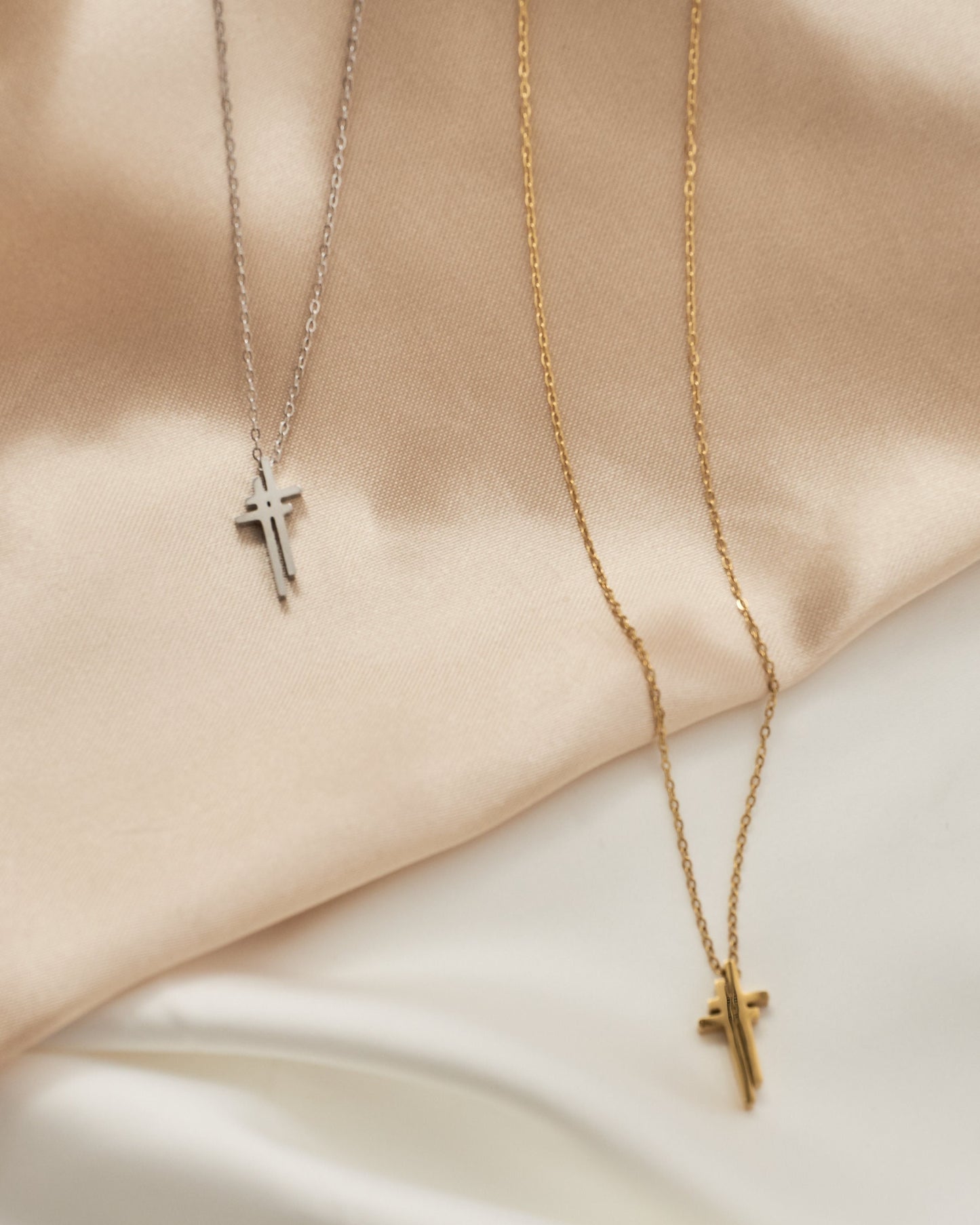 Double Cross Necklace